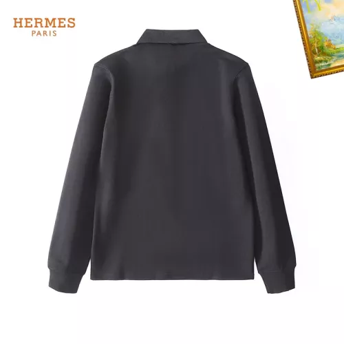 Replica Hermes T-Shirts Long Sleeved For Men #1272361 $40.00 USD for Wholesale