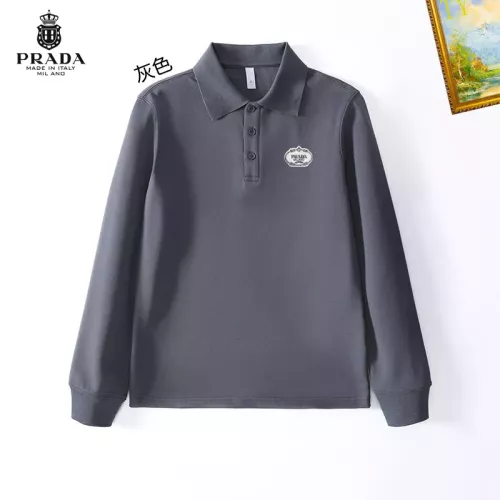 Wholesale Prada T-Shirts Long Sleeved For Men #1272364 $40.00 USD, Wholesale Quality Replica Prada T-Shirts