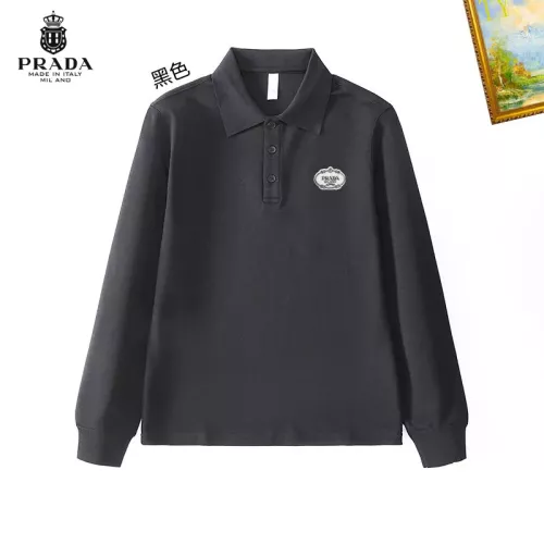 Wholesale Prada T-Shirts Long Sleeved For Men #1272365 $40.00 USD, Wholesale Quality Replica Prada T-Shirts