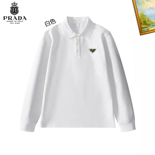 Wholesale Prada T-Shirts Long Sleeved For Men #1272370 $40.00 USD, Wholesale Quality Replica Prada T-Shirts