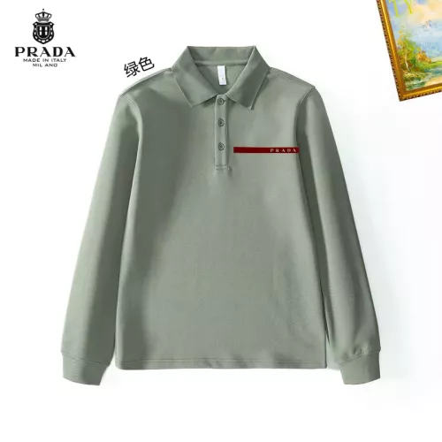 Wholesale Prada T-Shirts Long Sleeved For Men #1272380 $40.00 USD, Wholesale Quality Replica Prada T-Shirts