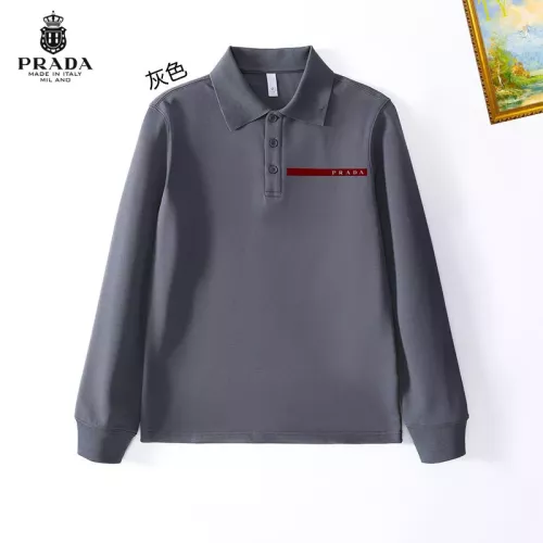 Wholesale Prada T-Shirts Long Sleeved For Men #1272381 $40.00 USD, Wholesale Quality Replica Prada T-Shirts