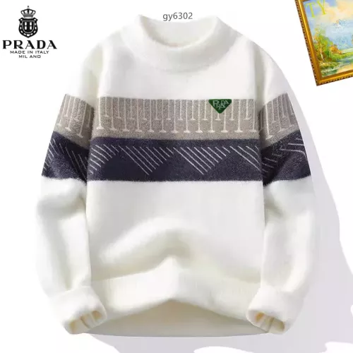 Wholesale Prada Sweater Long Sleeved For Men #1272446 $48.00 USD, Wholesale Quality Replica Prada Sweater