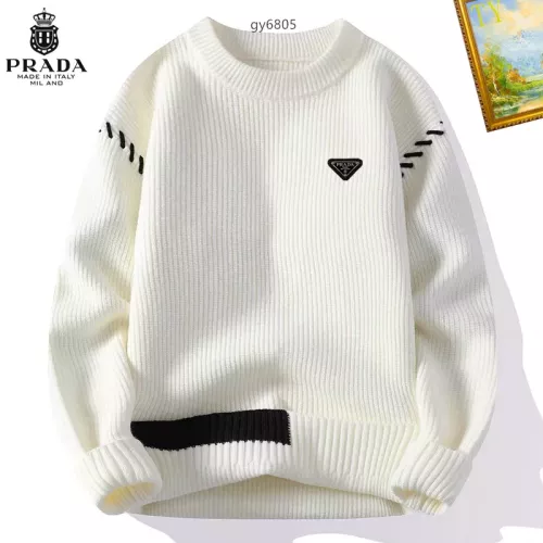 Wholesale Prada Sweater Long Sleeved For Men #1272452 $48.00 USD, Wholesale Quality Replica Prada Sweater