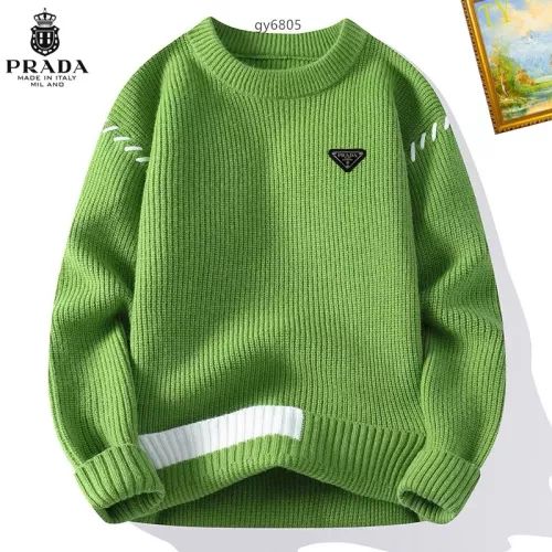 Wholesale Prada Sweater Long Sleeved For Men #1272454 $48.00 USD, Wholesale Quality Replica Prada Sweater