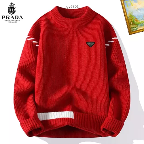 Wholesale Prada Sweater Long Sleeved For Men #1272455 $48.00 USD, Wholesale Quality Replica Prada Sweater