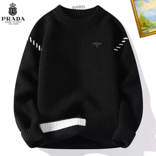 Wholesale Prada Sweater Long Sleeved For Men #1272456 $48.00 USD, Wholesale Quality Replica Prada Sweater