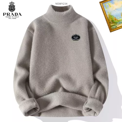 Wholesale Prada Sweater Long Sleeved For Men #1272493 $48.00 USD, Wholesale Quality Replica Prada Sweater