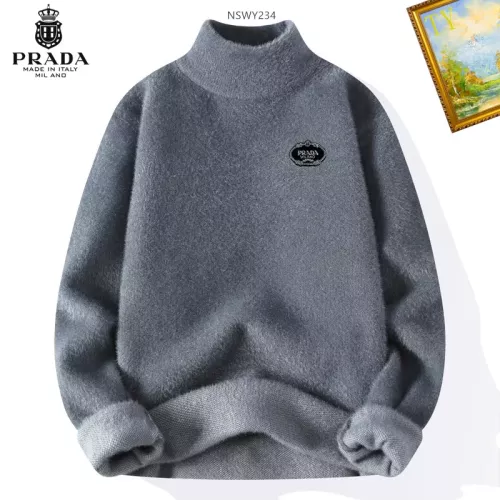 Wholesale Prada Sweater Long Sleeved For Men #1272495 $48.00 USD, Wholesale Quality Replica Prada Sweater