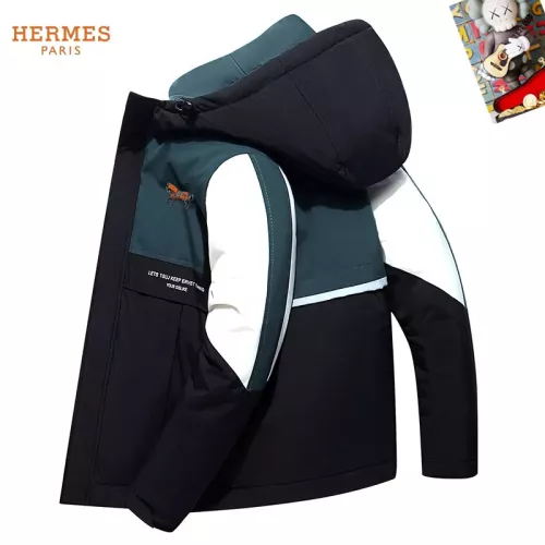 Wholesale Hermes Down Feather Coat Long Sleeved For Men #1272503 $82.00 USD, Wholesale Quality Replica Hermes Down Feather Coat