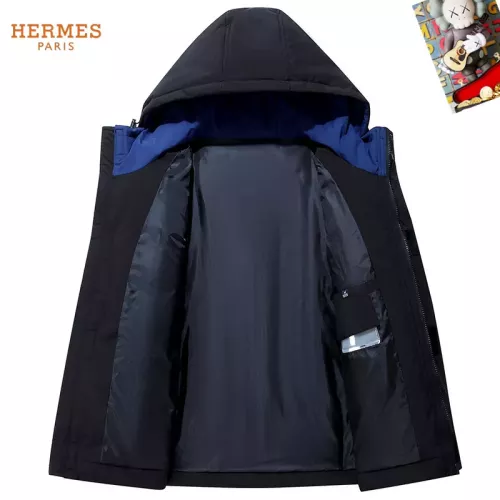 Replica Hermes Down Feather Coat Long Sleeved For Men #1272504 $82.00 USD for Wholesale