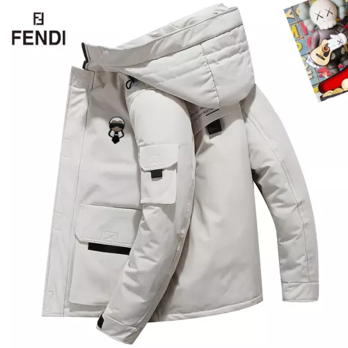 Wholesale Fendi Down Feather Coat Long Sleeved For Men #1272557 $82.00 USD, Wholesale Quality Replica Fendi Down Feather Coat