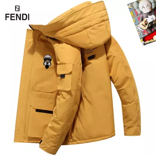 Wholesale Fendi Down Feather Coat Long Sleeved For Men #1272559 $82.00 USD, Wholesale Quality Replica Fendi Down Feather Coat