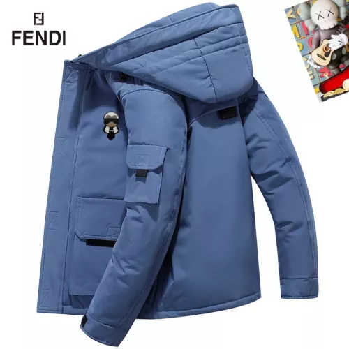 Wholesale Fendi Down Feather Coat Long Sleeved For Men #1272560 $82.00 USD, Wholesale Quality Replica Fendi Down Feather Coat