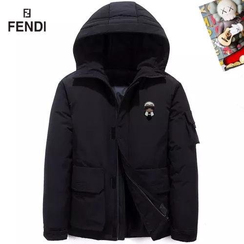 Wholesale Fendi Down Feather Coat Long Sleeved For Men #1272561 $82.00 USD, Wholesale Quality Replica Fendi Down Feather Coat