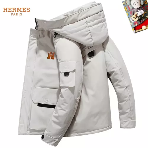 Wholesale Hermes Down Feather Coat Long Sleeved For Men #1272568 $82.00 USD, Wholesale Quality Replica Hermes Down Feather Coat