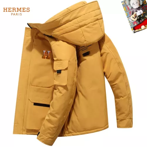 Wholesale Hermes Down Feather Coat Long Sleeved For Men #1272570 $82.00 USD, Wholesale Quality Replica Hermes Down Feather Coat