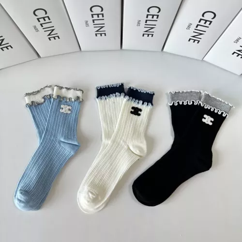 Replica Celine Socks For Women #1272774 $32.00 USD for Wholesale