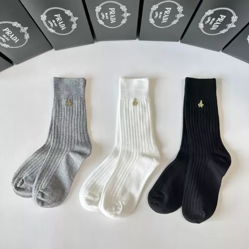 Wholesale Prada Socks #1272788 $32.00 USD, Wholesale Quality Replica Prada Socks