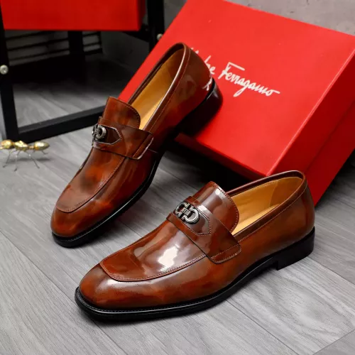 Wholesale Salvatore Ferragamo Leather Shoes For Men #1273435 $82.00 USD, Wholesale Quality Replica Salvatore Ferragamo Leather Shoes