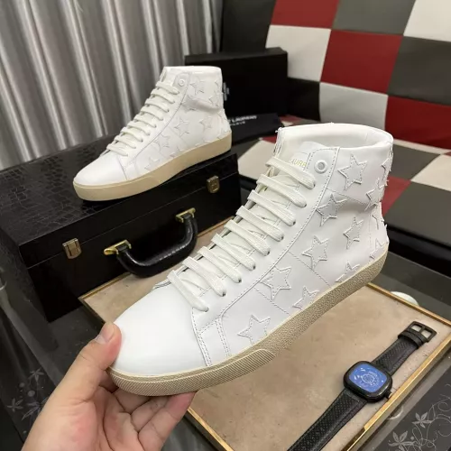 Wholesale Yves Saint Laurent YSL High Tops Shoes For Men #1273674 $98.00 USD, Wholesale Quality Replica Yves Saint Laurent YSL High Tops Shoes