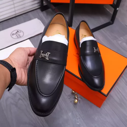 Replica Hermes Leather Shoes For Men #1273695 $85.00 USD for Wholesale