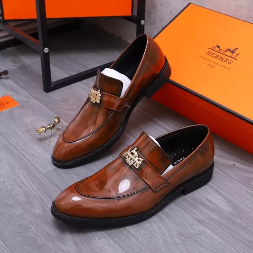 Wholesale Hermes Leather Shoes For Men #1273696 $85.00 USD, Wholesale Quality Replica Hermes Leather Shoes