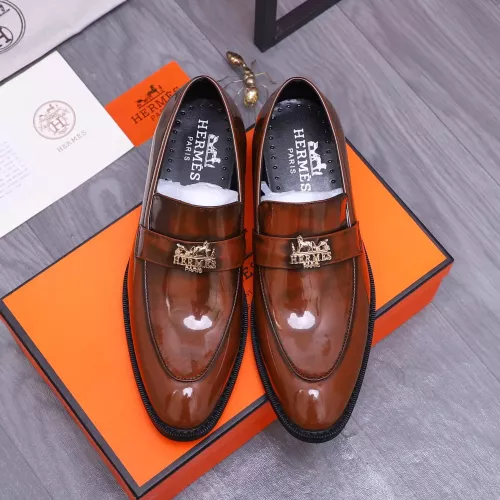 Replica Hermes Leather Shoes For Men #1273696 $85.00 USD for Wholesale