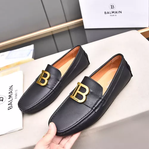 Wholesale Balmain Leather Shoes For Men #1273759 $76.00 USD, Wholesale Quality Replica Balmain Leather Shoes