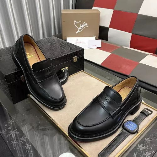 Replica Christian Louboutin Leather Shoes For Men #1273843 $135.00 USD for Wholesale