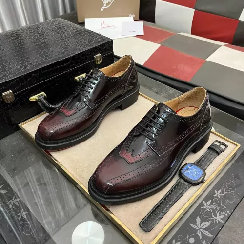 Replica Christian Louboutin Leather Shoes For Men #1273844 $145.00 USD for Wholesale