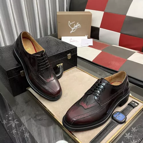 Replica Christian Louboutin Leather Shoes For Men #1273844 $145.00 USD for Wholesale