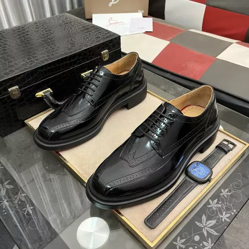 Replica Christian Louboutin Leather Shoes For Men #1273846 $145.00 USD for Wholesale