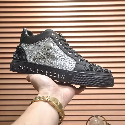 Replica Philipp Plein PP High Tops Shoes For Men #1274103 $88.00 USD for Wholesale