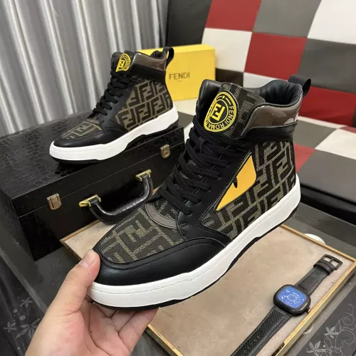 Wholesale Fendi High Tops Casual Shoes For Men #1274152 $80.00 USD, Wholesale Quality Replica Fendi High Tops Casual Shoes