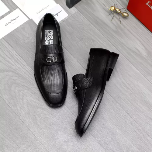 Replica Salvatore Ferragamo Leather Shoes For Men #1274218 $82.00 USD for Wholesale