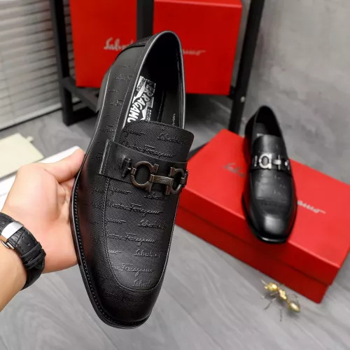 Replica Salvatore Ferragamo Leather Shoes For Men #1274219 $82.00 USD for Wholesale