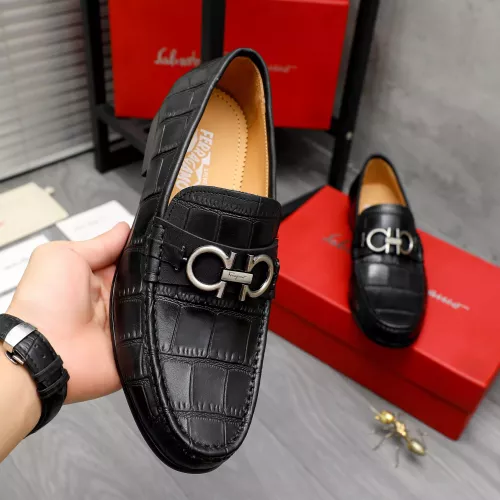 Replica Salvatore Ferragamo Leather Shoes For Men #1274221 $88.00 USD for Wholesale