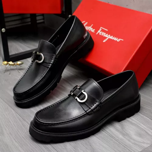 Wholesale Salvatore Ferragamo Leather Shoes For Men #1274223 $88.00 USD, Wholesale Quality Replica Salvatore Ferragamo Leather Shoes