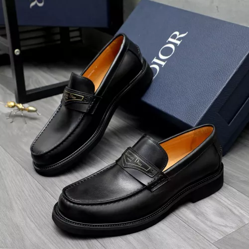 Wholesale Christian Dior Leather Shoes For Men #1274228 $88.00 USD, Wholesale Quality Replica Christian Dior Leather Shoes