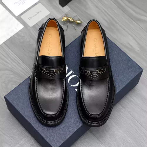 Replica Christian Dior Leather Shoes For Men #1274228 $88.00 USD for Wholesale