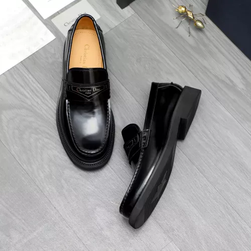 Replica Christian Dior Leather Shoes For Men #1274230 $88.00 USD for Wholesale