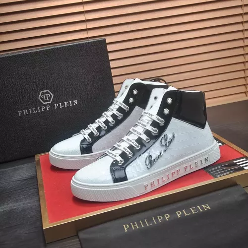 Wholesale Philipp Plein PP High Tops Shoes For Men #1274328 $85.00 USD, Wholesale Quality Replica Philipp Plein PP High Tops Shoes