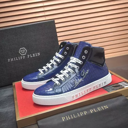 Wholesale Philipp Plein PP High Tops Shoes For Men #1274329 $85.00 USD, Wholesale Quality Replica Philipp Plein PP High Tops Shoes