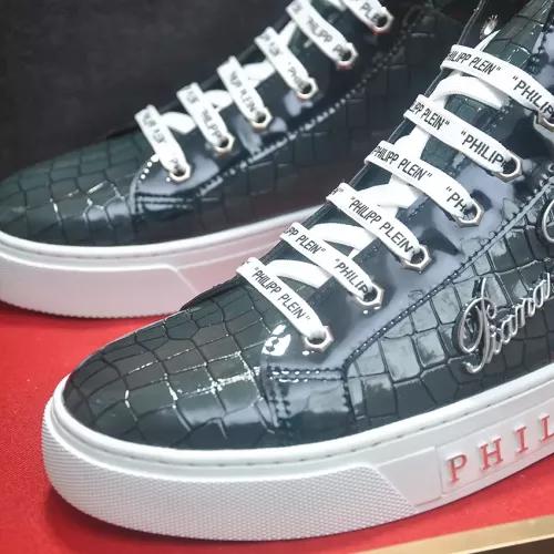 Replica Philipp Plein PP High Tops Shoes For Men #1274330 $85.00 USD for Wholesale