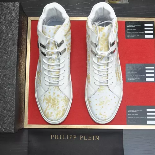 Replica Philipp Plein PP High Tops Shoes For Men #1274371 $88.00 USD for Wholesale