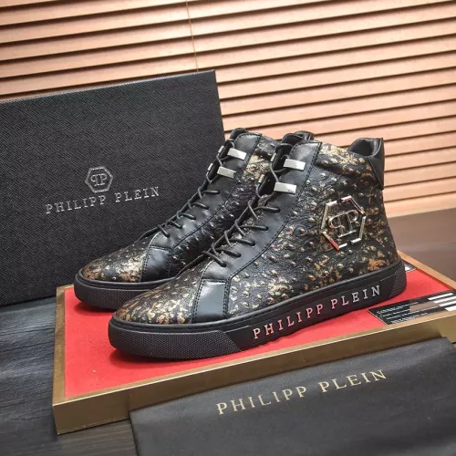 Wholesale Philipp Plein PP High Tops Shoes For Men #1274373 $88.00 USD, Wholesale Quality Replica Philipp Plein PP High Tops Shoes