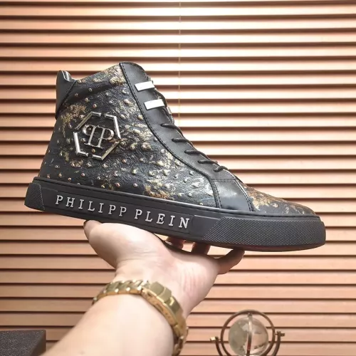 Replica Philipp Plein PP High Tops Shoes For Men #1274373 $88.00 USD for Wholesale