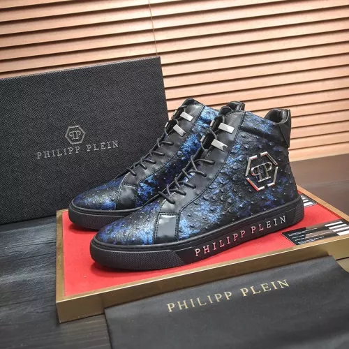 Wholesale Philipp Plein PP High Tops Shoes For Men #1274374 $88.00 USD, Wholesale Quality Replica Philipp Plein PP High Tops Shoes