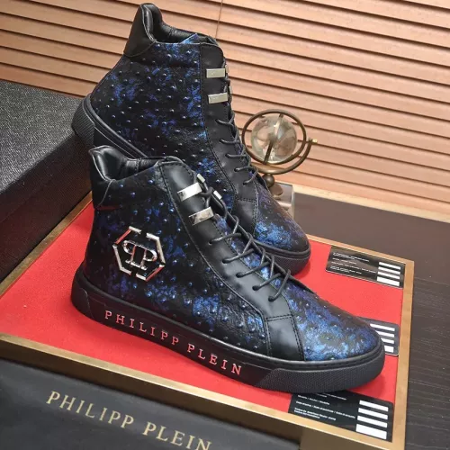 Replica Philipp Plein PP High Tops Shoes For Men #1274374 $88.00 USD for Wholesale